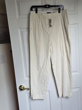 J. Crew Cream Cropped Pull-On Pants